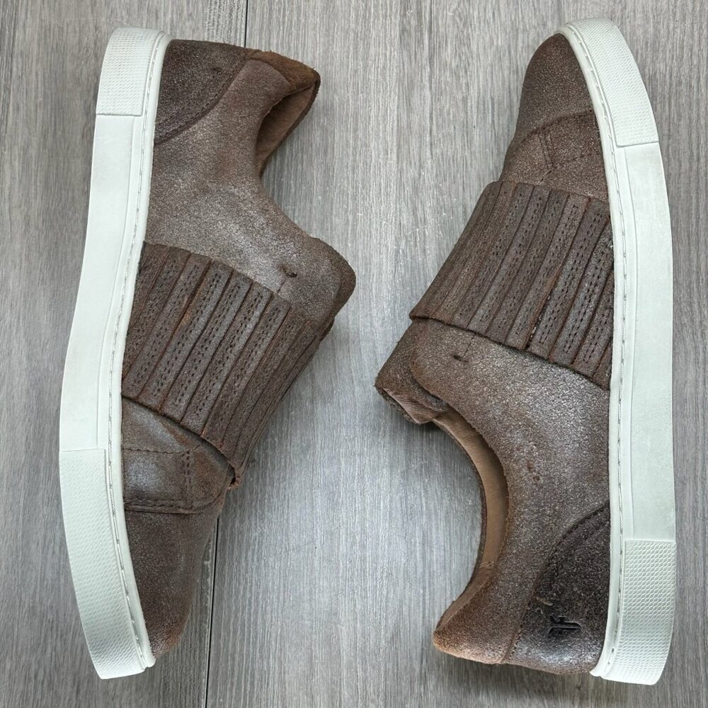 Frye Shoes Womens 8M Ivy Gore Leather Casual Slip On Sneakers Brown 3470375-CHO - Picture 8 of 11